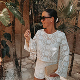 FERNANDA ECRU CROCHET BLOUSE