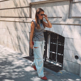 ZADIE GREY CHECKERED TOP