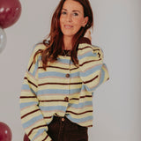 WRAPPED UP YELLOW STRIPED CARDIGAN