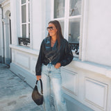 HAISLEY BLACK LEATHER JACKET