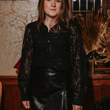 CANYON BLACK LEATHER SKORT