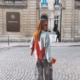 ANNELIES GREY FRINGE SWEATER