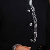 MAIREN DARK BLUE BUTTON CARDIGAN