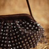 THE REBEL BROWN STUDS BAG