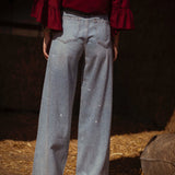 WIDE LEG DIAMOND JEANS A3016