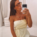 CHARLIE YELLOW STRAPLESS TOP