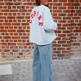COPINE LETTERS SWEATER GREY