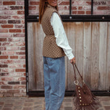 HAISLEY TAUPE SLEEVELESS BLAZER