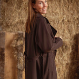 EDELINE LONG BROWN TRENCHCOAT