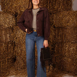 LYSBETH BROWN SUEDE JACKET