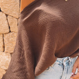 ROMERO BROWN TETRA BLOUSE