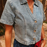 TESORO BLUE DENIM TOP