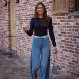 RUBY DARK BLUE LONGSLEEVE SHIRT