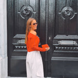 SHELBY RED STUDS LONGSLEEVE SHIRT