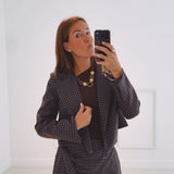 EMILY BROWN CHECKERED BLAZER