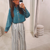 GRIET BLUE DENIM BLOUSE