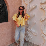 HABIBA YELLOW MUSTHAVE BLOUSE