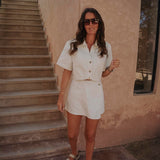 BEJAAD ECRU DENIM SKORT