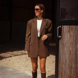FALL IN THE AIR BROWN BLAZER
