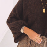 EVIE BROWN KNITTED PULLOVER