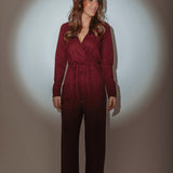 GLITTERING HOUR JUMPSUIT BORDEAUX