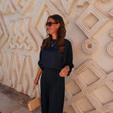RIHLA DARK BLUE BLOUSE