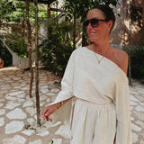 HOLBOX BEIGE LINEN TWO-PIECE SET