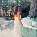NAVARA ECRU FLOWER DRESS