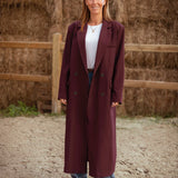 DELMA LONG BURGUNDY BLAZER