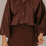 PARTY QUEEN BROWN RHINESTONE SKORT