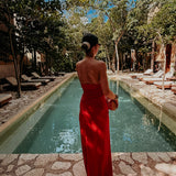 TABASCO RED CUT-OUT DRESS