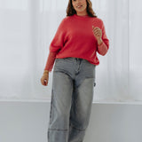 JOLIEN CORAL SPRING SWEATER