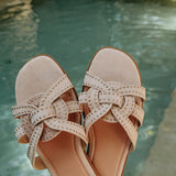 BEIGE STUDS SLIPPERS