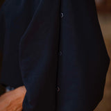 ONYX DARK BLUE BUTTON SWEATER