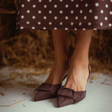 ROWDY BROWN SLINGBACK SUEDE HEELS