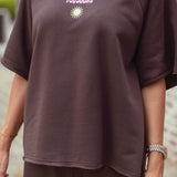 AMOUR TOUJOURS BROWN COMFY TWO-PIECE SET