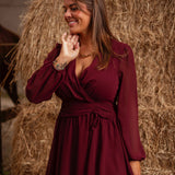 SKYE BURGUNDY DRESS