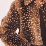 BAMBI BROWN FAUX FUR JACKET