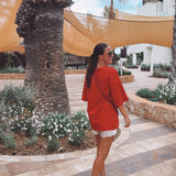 ALEJANDRA RED OVERSIZED T-SHIRT