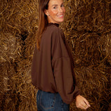 QUENBY BROWN SWEATER