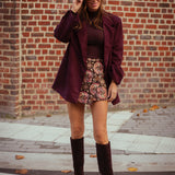 TORONTO BURGUNDY SUEDE BLAZER