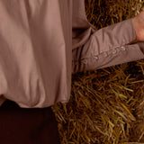 PRUDENCE TAUPE BUTTON BLOUSE