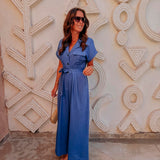 TETOUAN BLUE LINEN JUMPSUIT