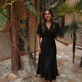 LEOCADIA LONG BLACK DRESS