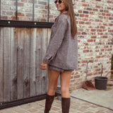 BAYOU BROWN STRIPED TWO-PIECE SET