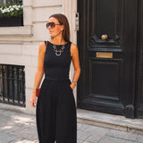 HONEY BLACK OPEN BACK TOP
