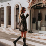 CITY MOOD TAUPE ARGYLE DRESS