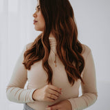 SUSANNA BEIGE LONGSLEEVE TURTLENECK SHIRT
