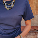 DOLORES DARK BLUE T-SHIRT