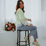 AMINA PISTACHIO GREEN SWEATER